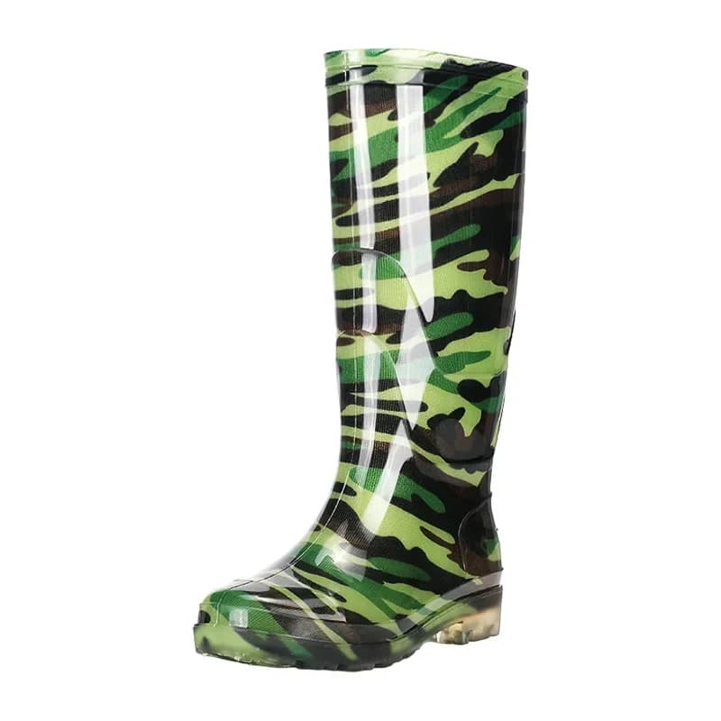 Bottes de pêche camouflage mi-mollet pour approche discrète du poisson en eau douce