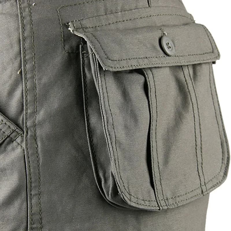 Pantalon cargo militaire ample multi-poches homme - Vêtements pêche pratique