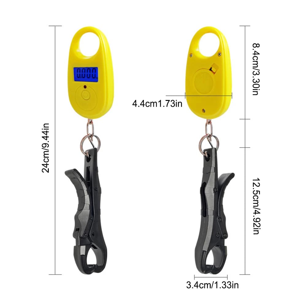 Balance pêche portative APWIKOGER 40kg 3 modes pesée avec forceps pour maitriser le poisson en extérieur