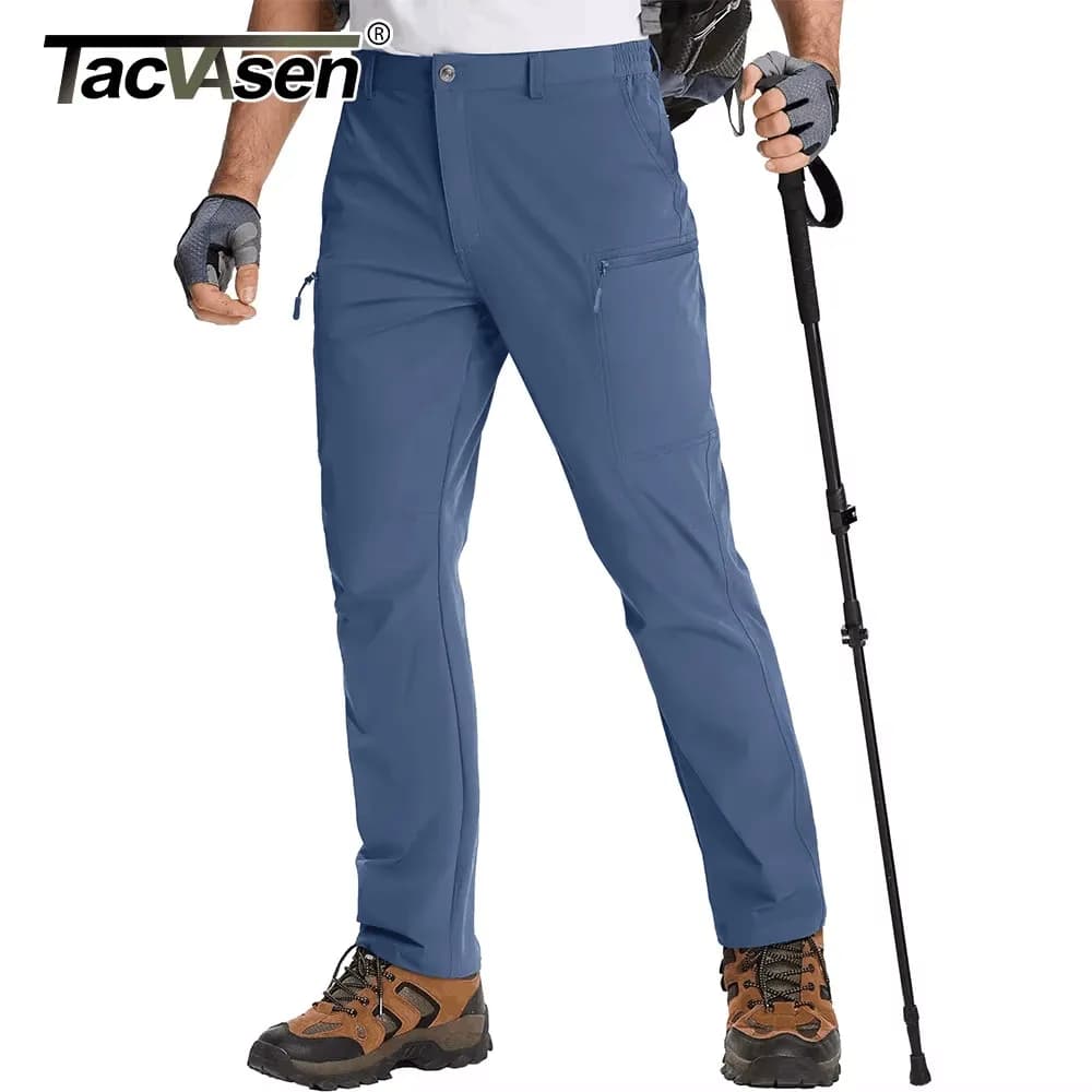 Pantalon de pêche TACVASEN léger imperméable séchage rapide - Cargo technique homme pêche trekking