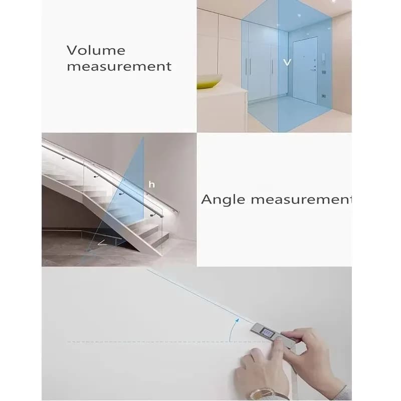 Télémètre laser AtuMan DUKA 25/40m portable USB haute précision pour pêche et construction