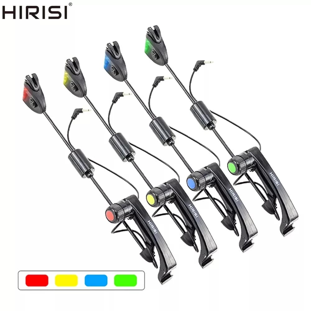 Set de swingers B2005 pour pêche à la carpe avec boîtier, alarme et indicateurs LED lumineux