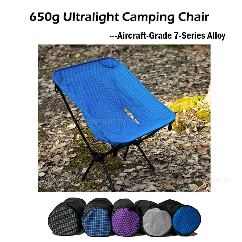 Chaise lune pliante ultra-légère 650g Dyneema XGrip aluminium 7 pour pêche randonnée backpacking