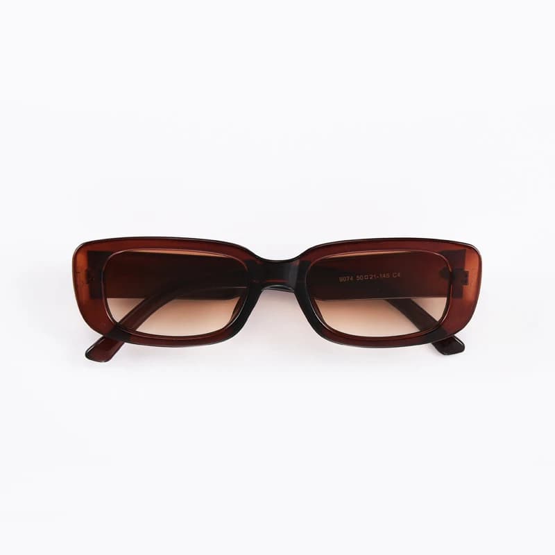 Lunettes de soleil carrées hommes rectangle petit format - Modèle rétro noir pour conduite et pêche UV400