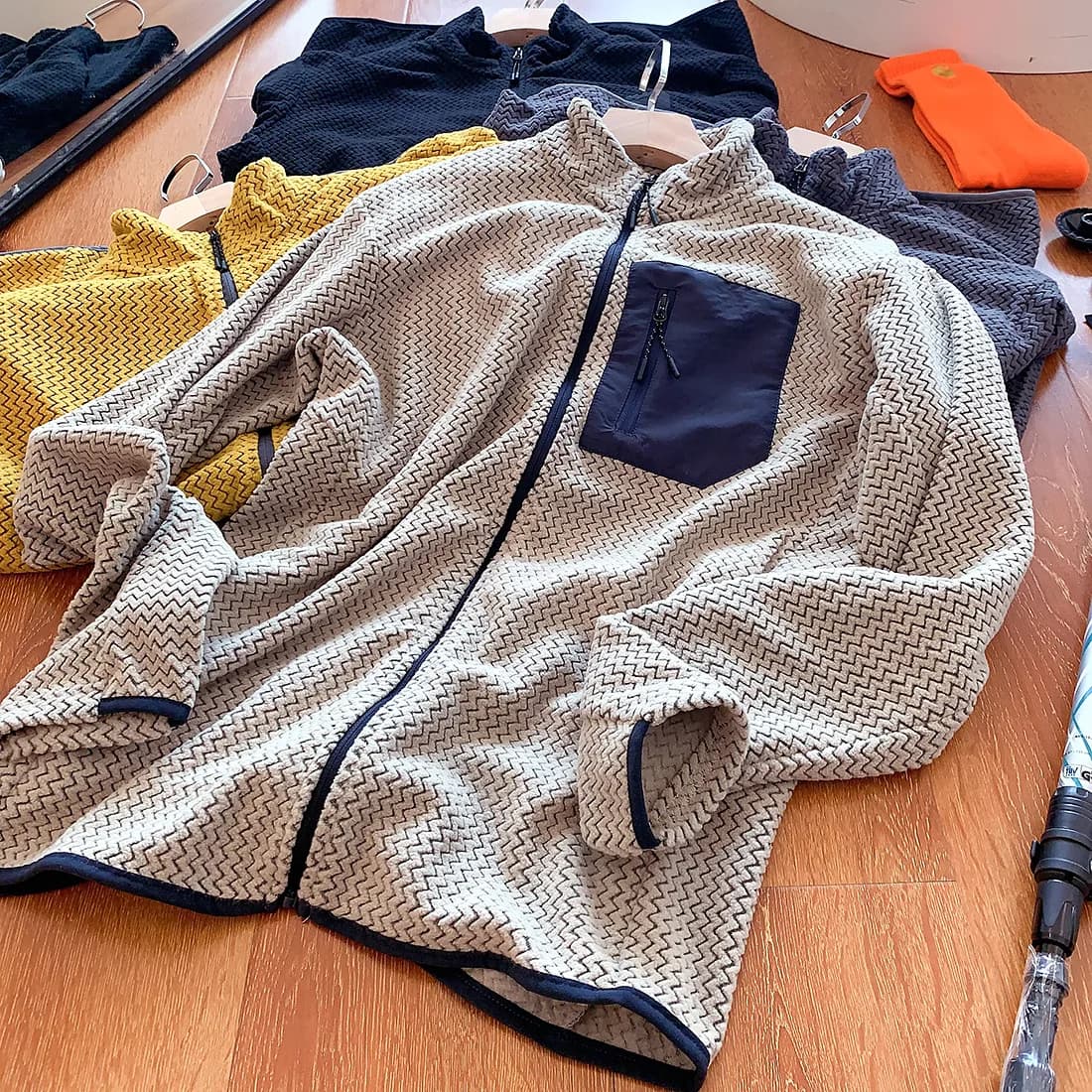Veste col montant pêche outdoor - Vêtement technique polyvalent pour toutes activités de pêche