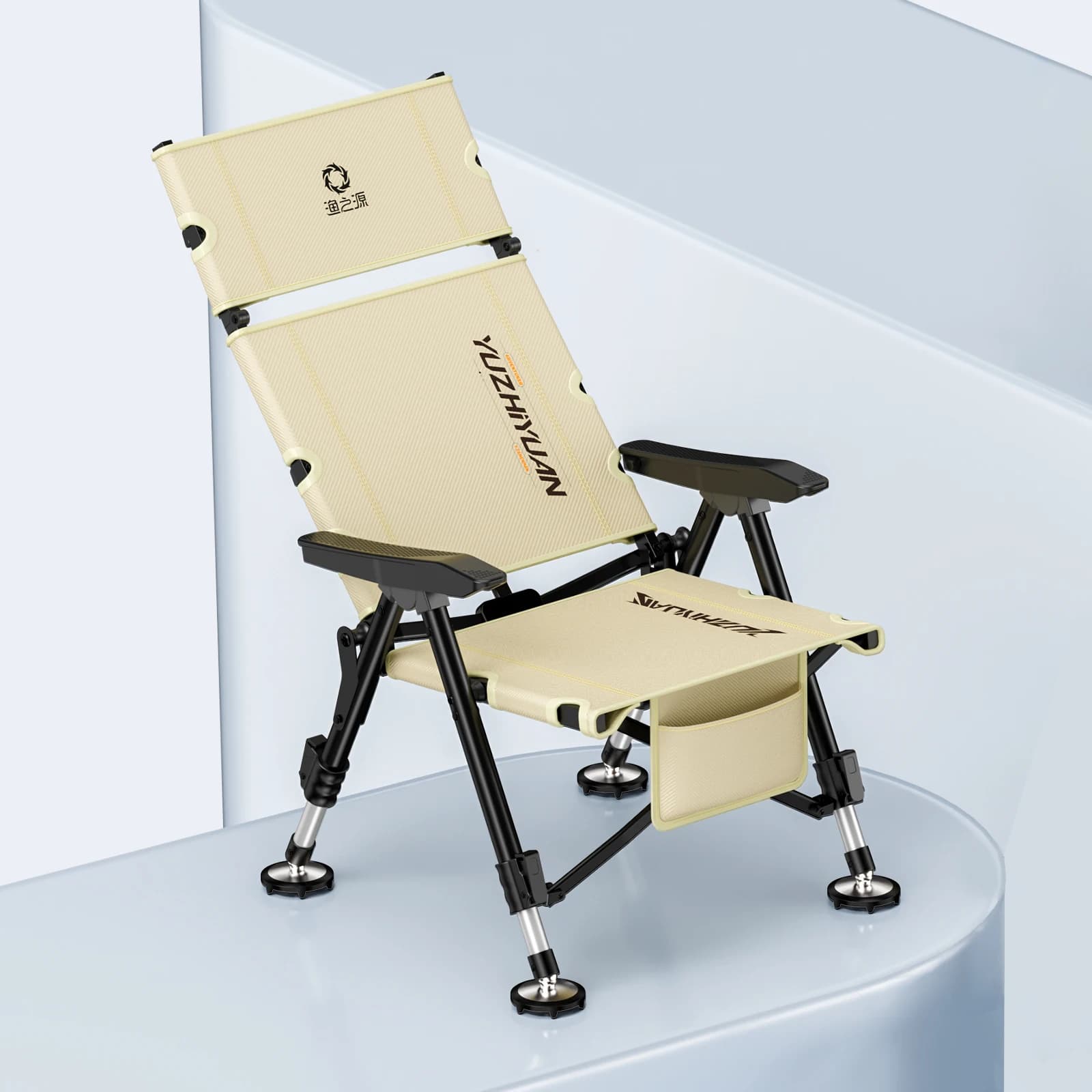 Chaise pêche sur glace pliante avec set accessoires compacte portable pique-nique camping