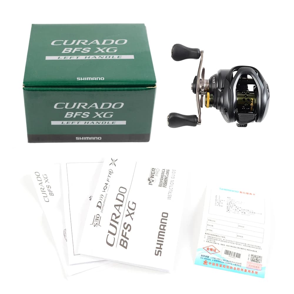 Moulinet Shimano Curado BFS XG 8.2:1 - Système Finesse Tune Break pour pêche légère précise