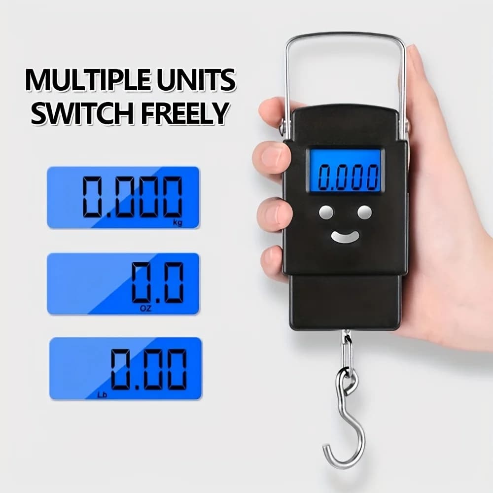 Balance pêche portable 50kg rétro-éclairée - Pèse-poissons LCD pour pêcheurs et chasseurs extérieur