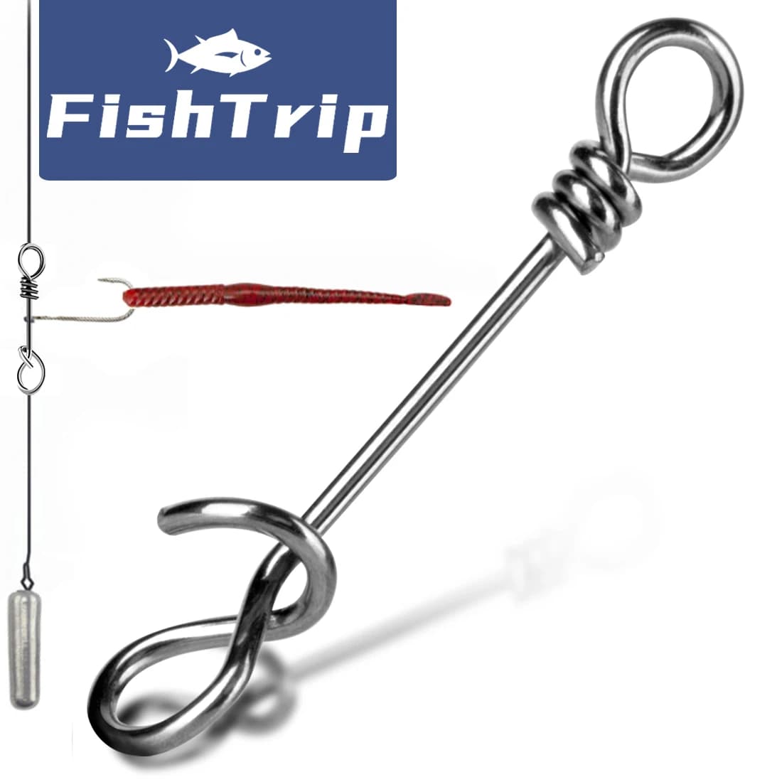 Snap Curve Snap FishTrip - Double sécurité pour montages Drop Shot et pêche fine