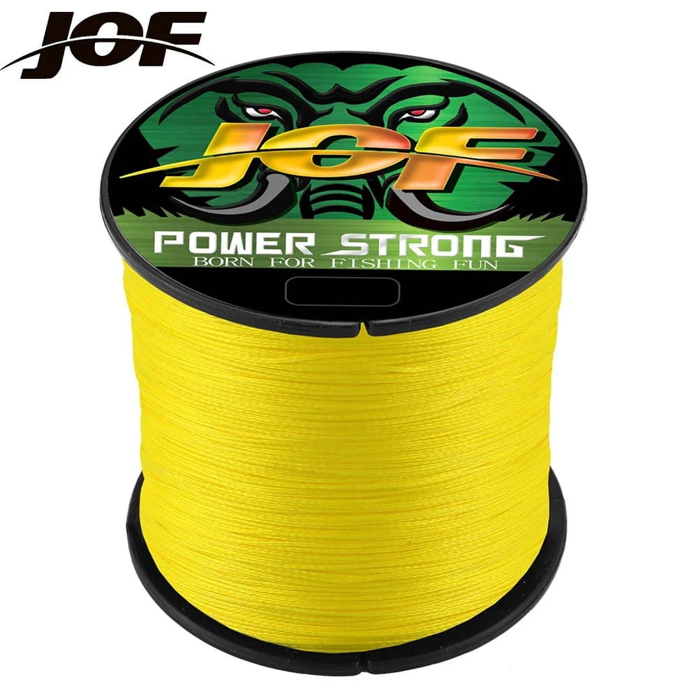Ligne de pêche tressée JOF 4 brins 300m pour carpe et mer sel résistance 10-85LB