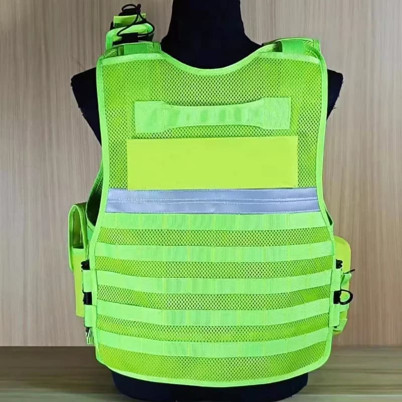 Veste tactique noire multifonction protection extérieure dégainage rapide jaune respirante réfléchissante démontage rapide