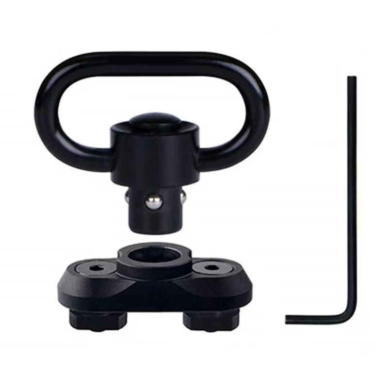 Adaptateur QD M-LOK fixation rail sangle bouton poussoir acier équipement pêche airsoft outdoor