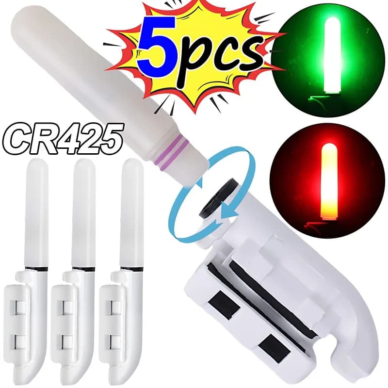 Lampe LED amovible pour canne à pêche étanche - Flotteur lumineux nuit piles CR425