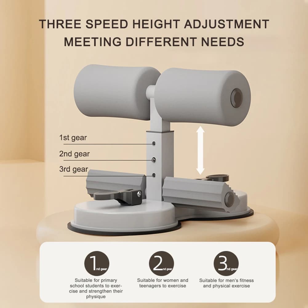 Machine à abdominaux avec ventouses autoadhésives - Exerciceur multifonction 3 hauteurs pour bras et jambes