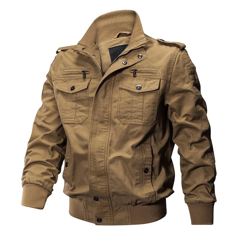 Veste bomber pêche printemps-automne - Coupe-vent camouflage cargo pour pêcheur