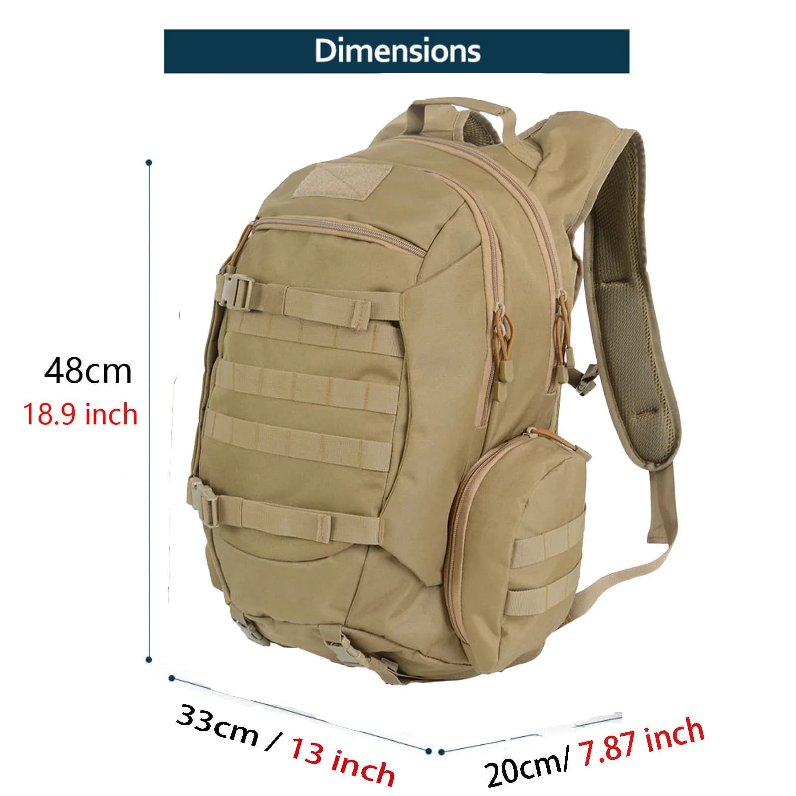 Sac à dos pêche chasse 45L étanche tactique randonnée trekking camping outdoor sac militaire sport