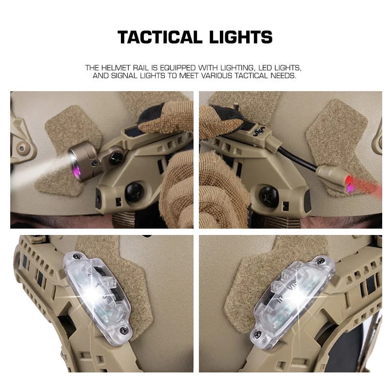 Rail modulaire ARC avec boîtier batterie LED - Éclairage signal casque pêche nocturne
