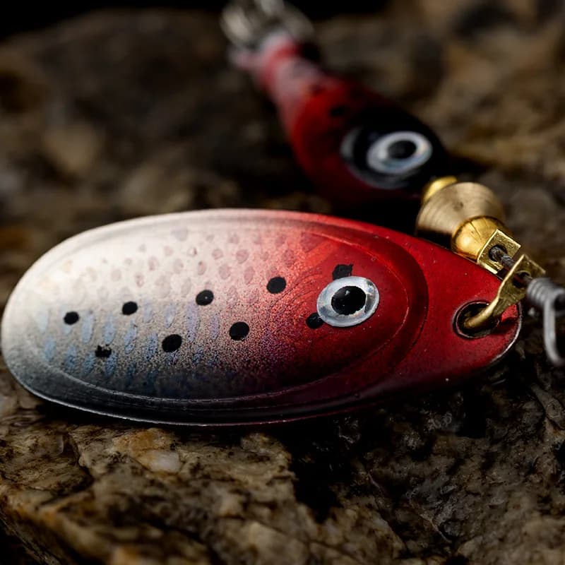 Leurre cuillère spinnerbait LUSHAZER 9g pour carnassiers, truite et brochet, avec hameçon triple