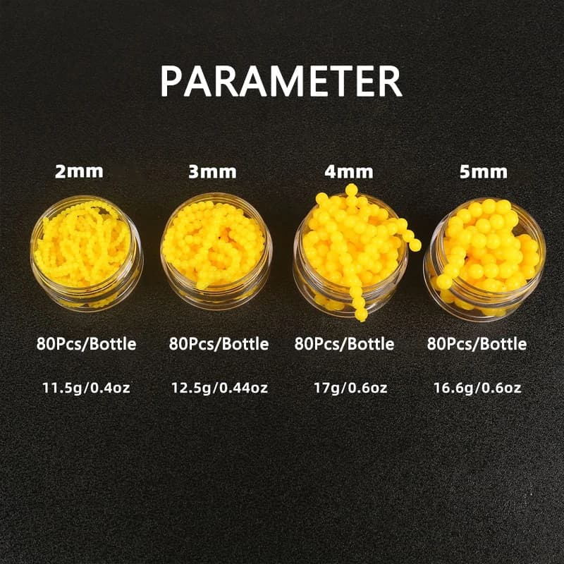 Perles de maïs flottantes silicone 2-5mm appâts artificiels pour carpe amour et montages