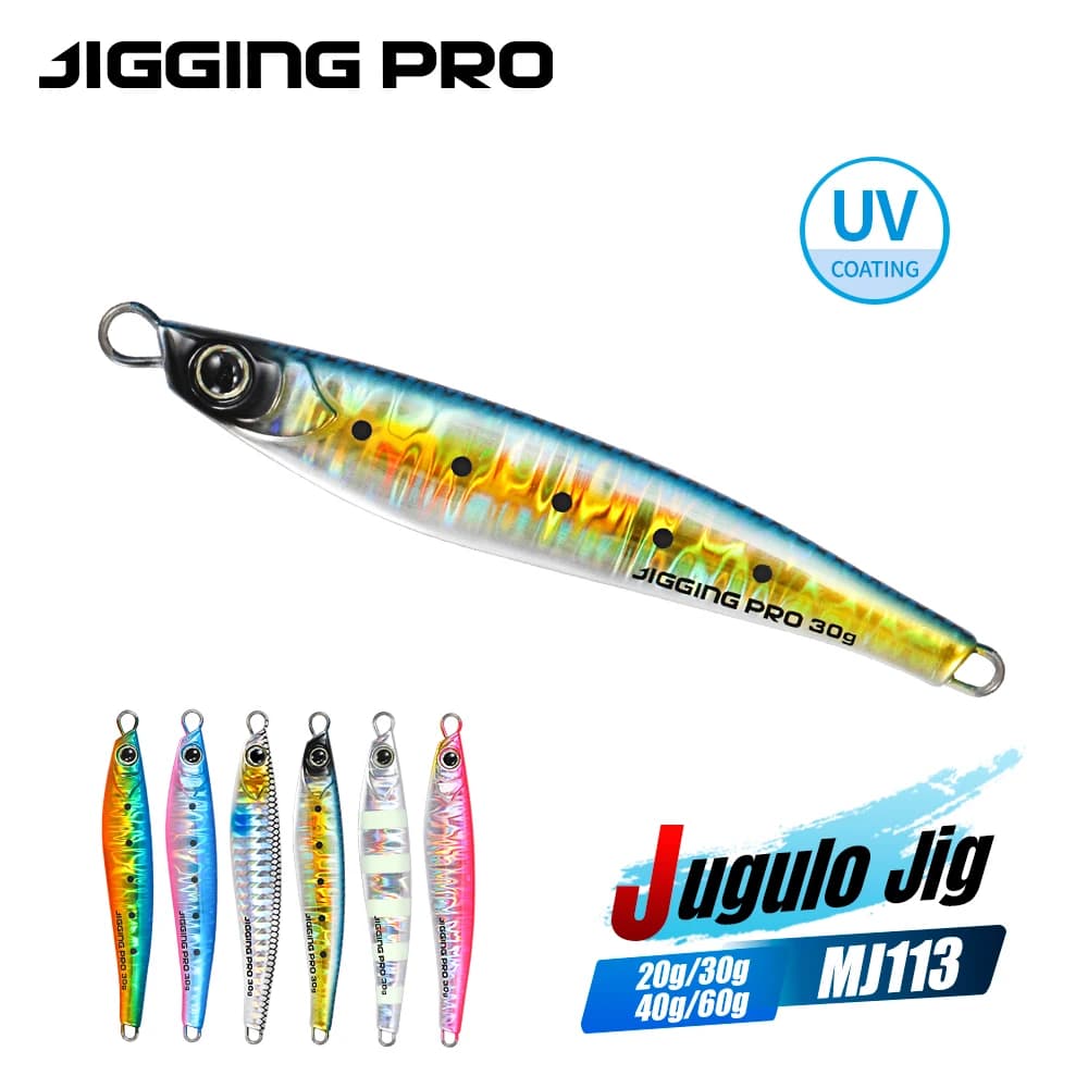 Jig Jugulo 15g à 60g - Jig de casting métal pour pêche du bord et pêche en mer leurre jigging