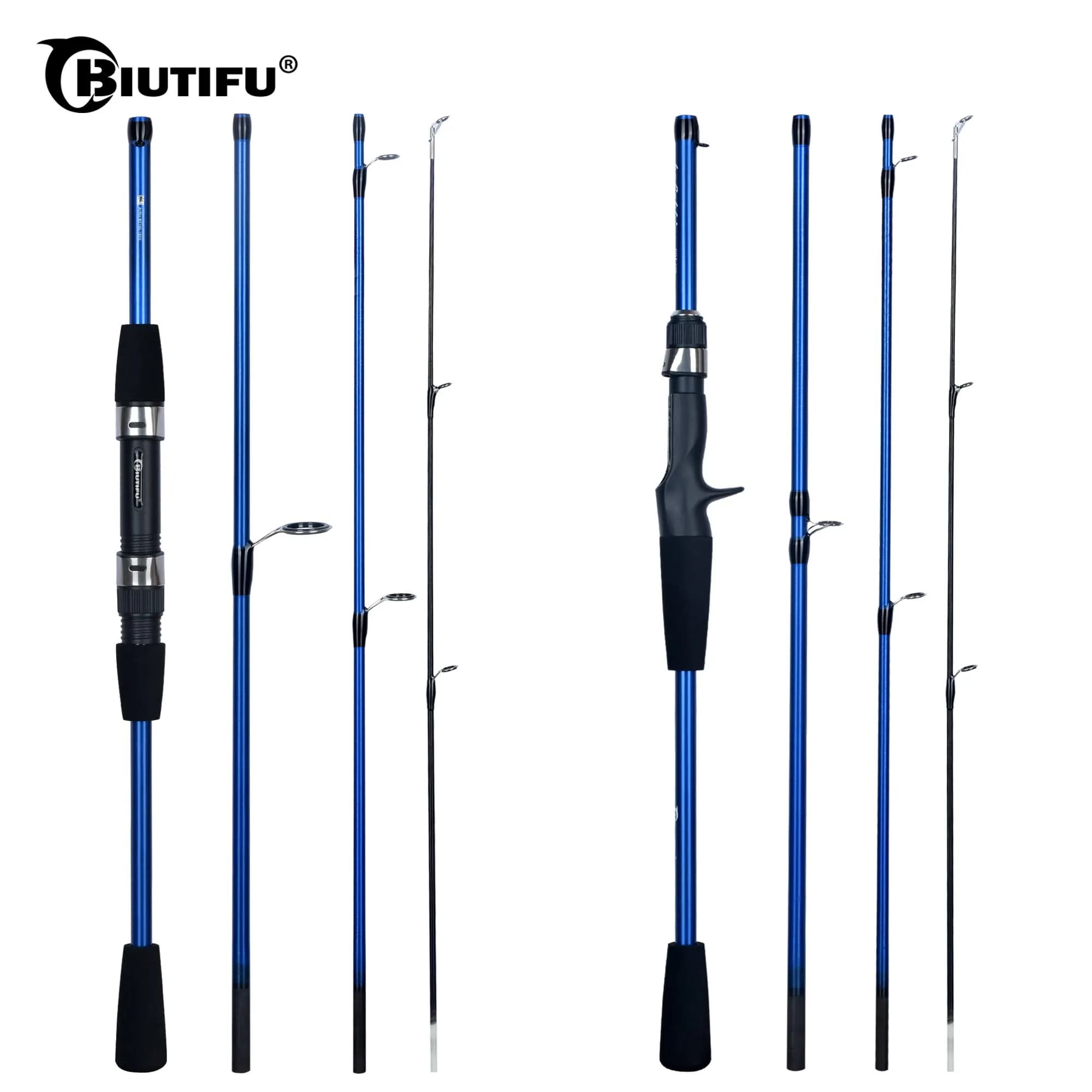 Canne télescopique voyage carbone BIUTIFU 4/5 brins 5-20g ultra-légère truite pêche nomade mini canne