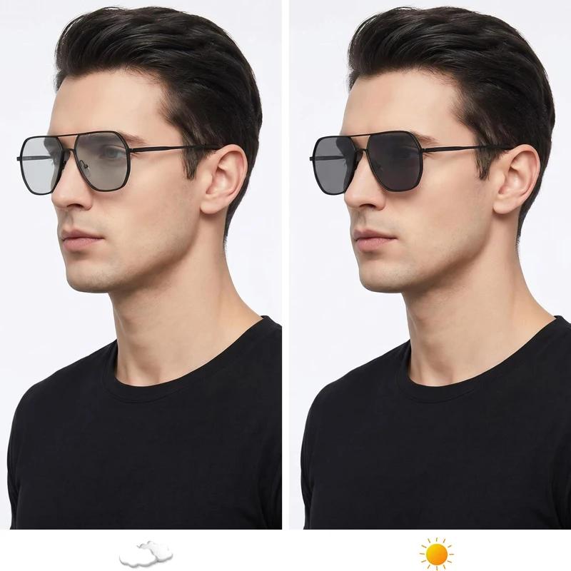 Lunettes photochromiques métal luxe polarisées - Technologie caméléon conduite pêche UV400