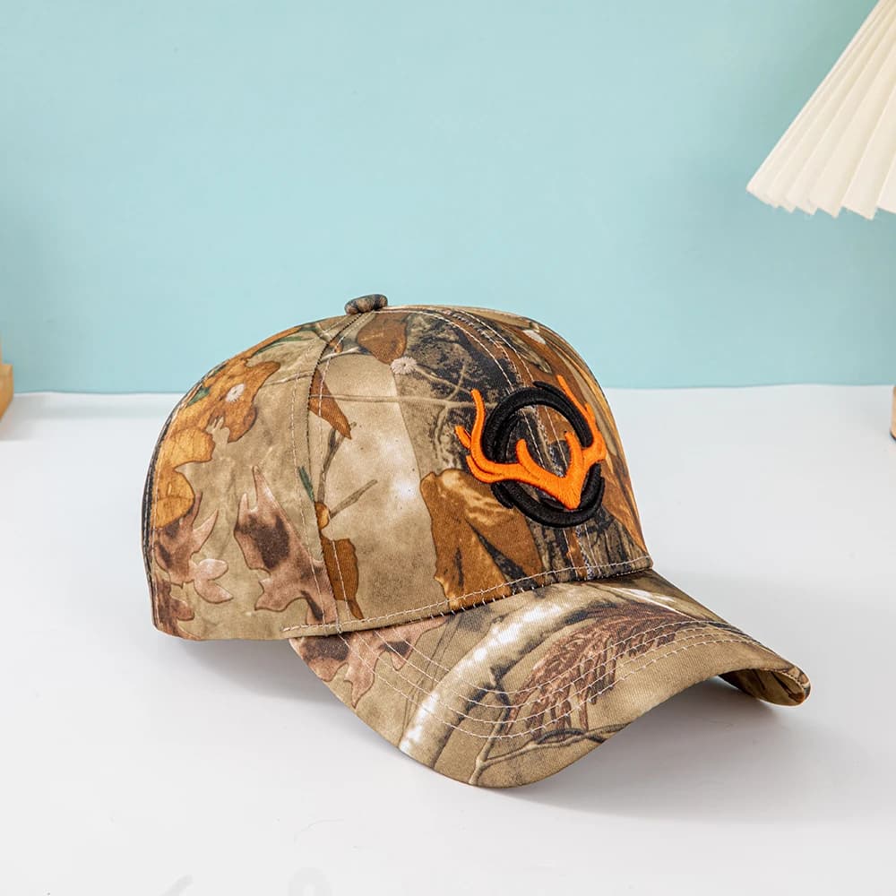 Casquette baseball brodée cornes camouflage pêche - Tactique printemps automne randonnée pêche visières