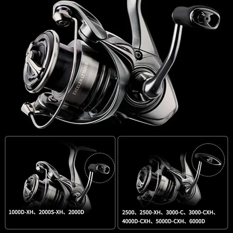 Nouveau moulinet DAIWA EXCELER LT Light&Tough 1000D-6000D-H léger fort 4-12kg ultra-léger 185-320g
