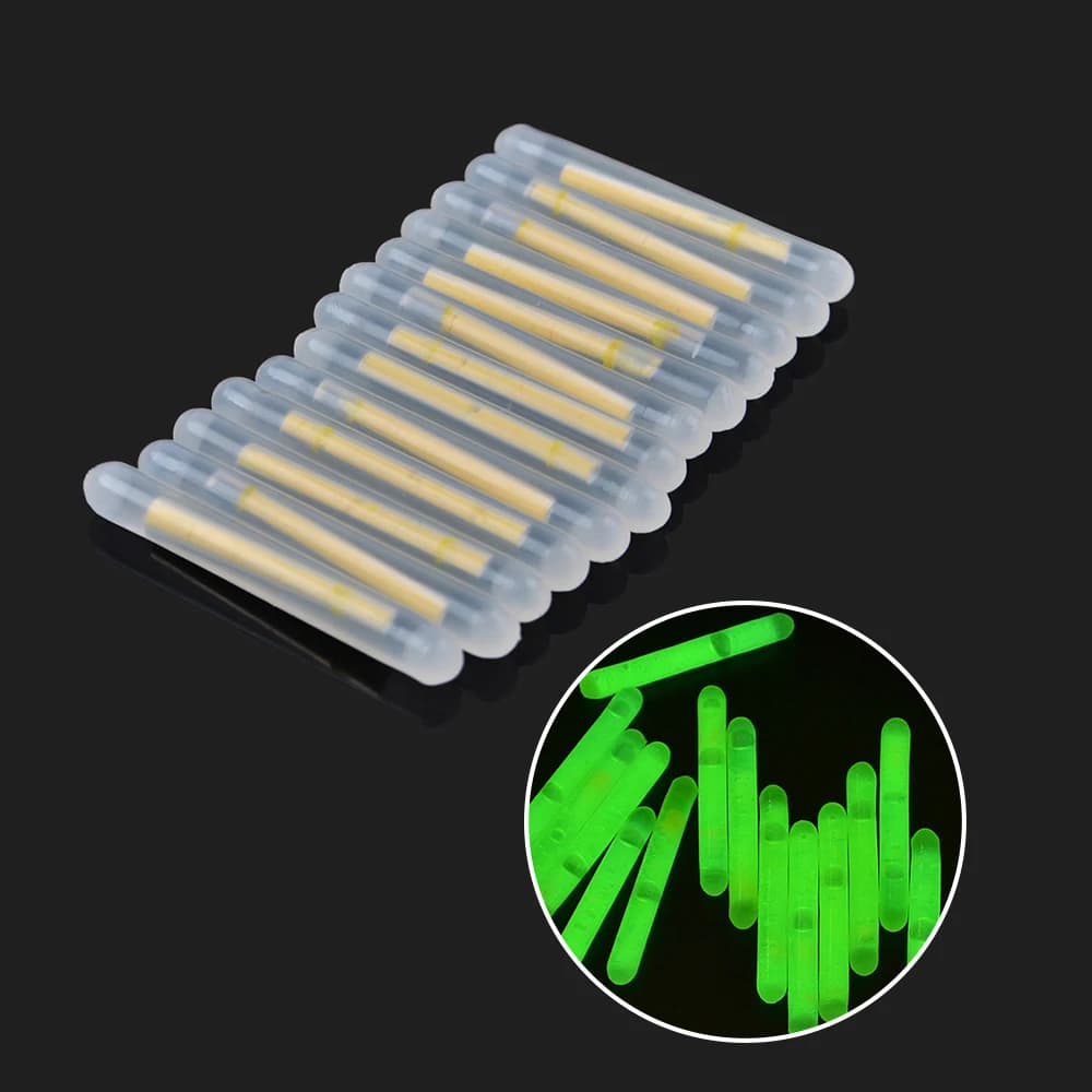 15 bâtons luminescents pêche étoilés 4.5x3.9cm lumière flottante vers luisants accessoires matériel