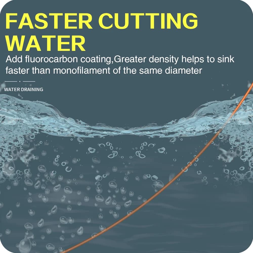 ZUKIBO 500m fil pêche fluorocarbone coating - Monofilament japonais super résistant coulé rapide invisible