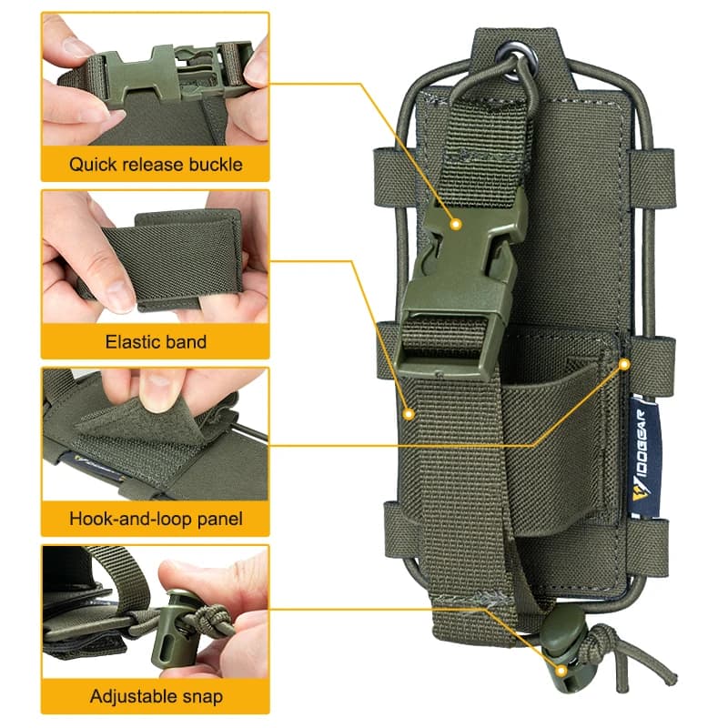Poche radio tactique IDOGEAR pour Baofeng - Pouch MOLLE talkie-walkie pêche chasse