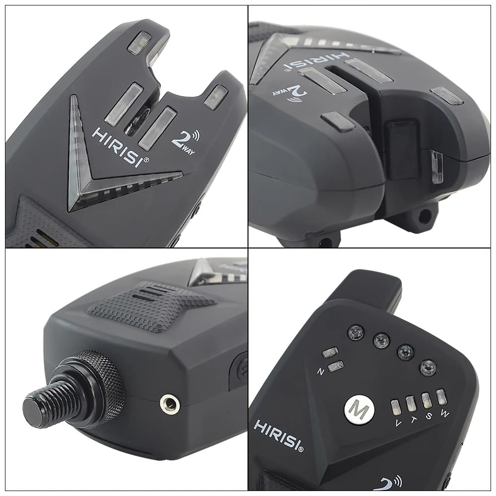Set alarme pêche carpe sans fil HIRISI S3 avec télécommande - 2 voies indicateur de touches