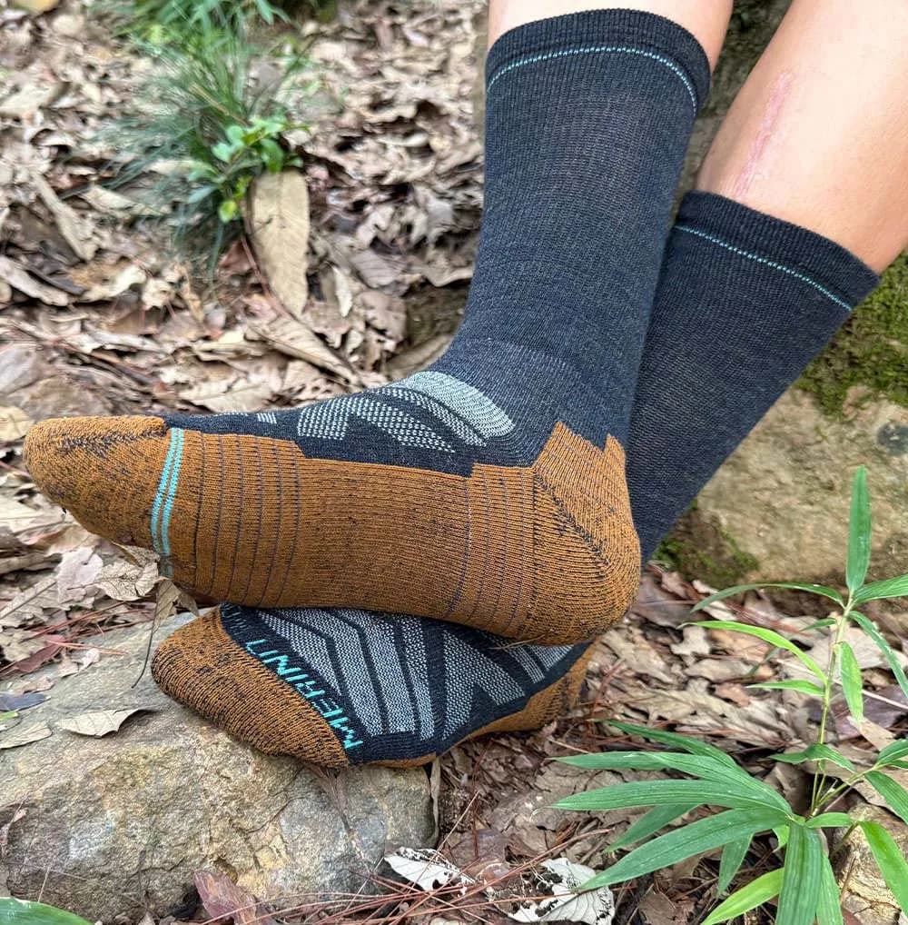 Chaussettes randonnée laine mérino 3 paires homme femme automne hiver chaudes pêche