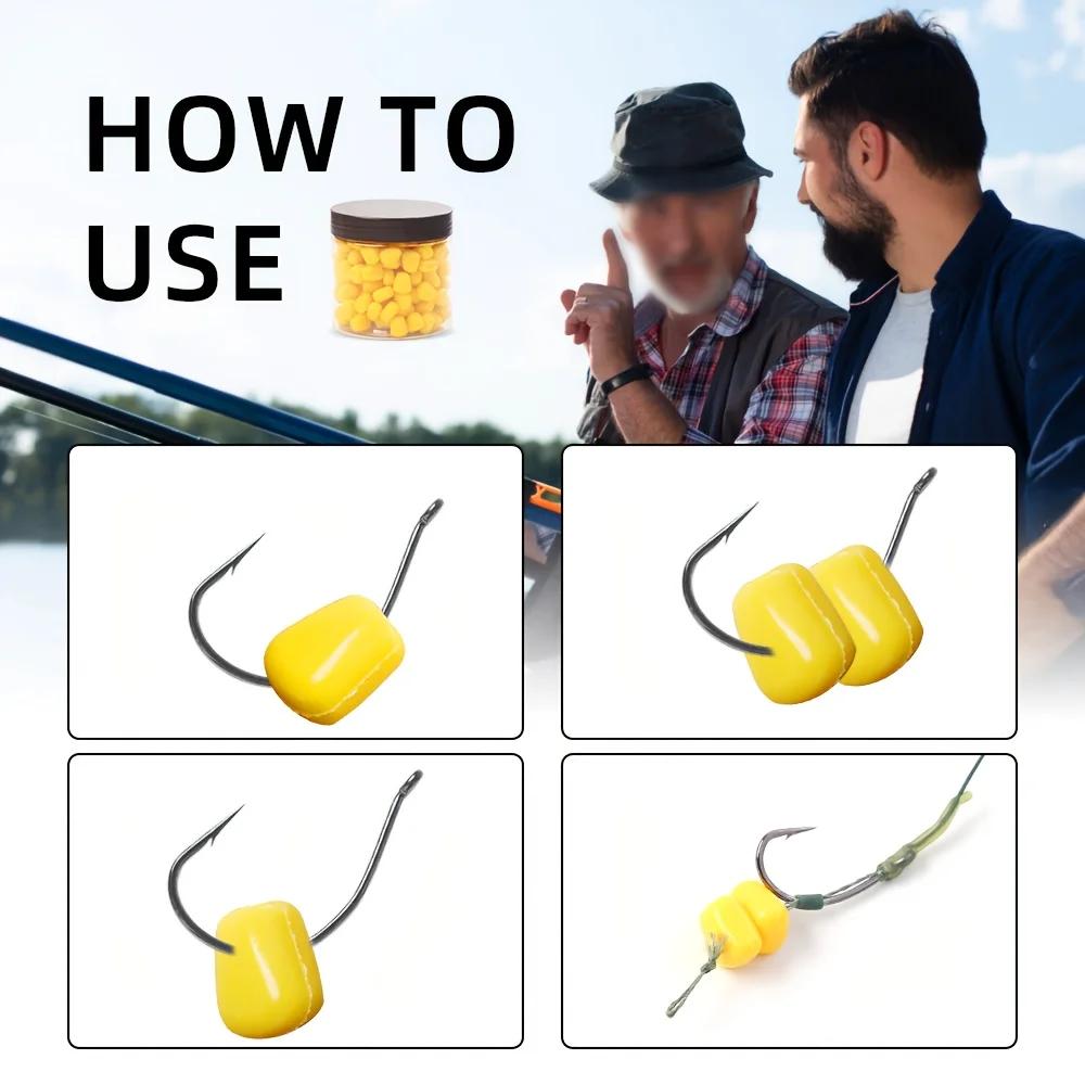 200pcs appât carpe flottant pop-up maïs silicone - amorce artificielle parfumée pour étang