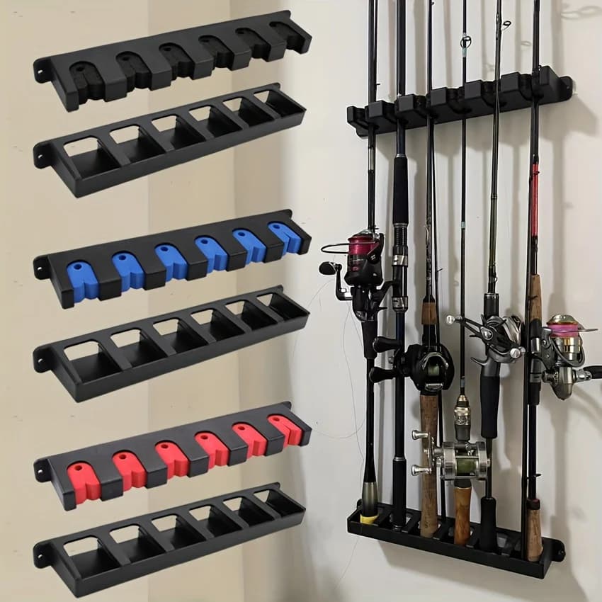 Support rangement cannes pêche ABS pour garage sécurisé équipement sportif facile installation