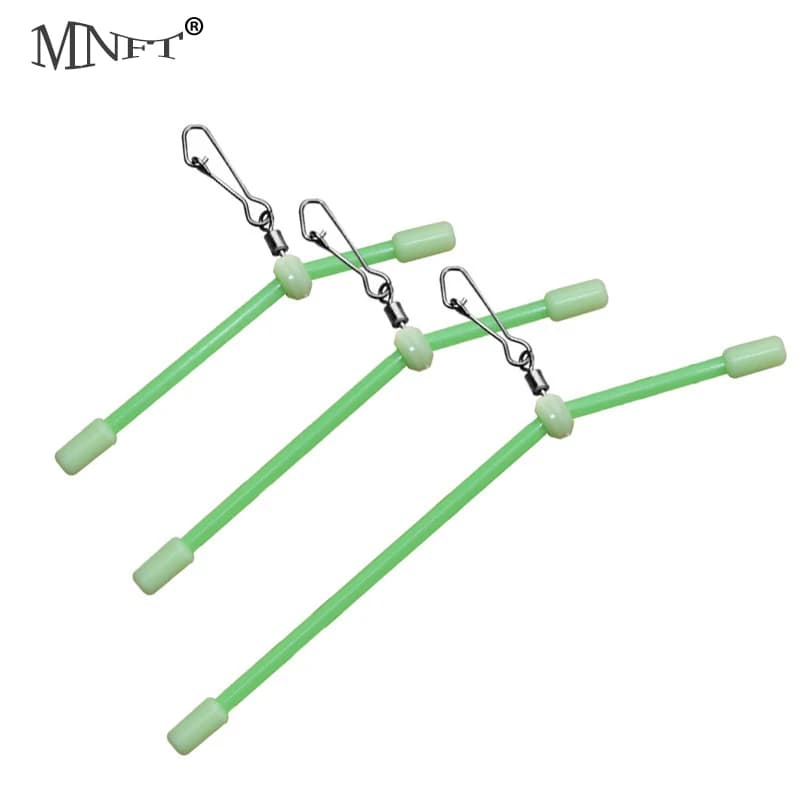 12 pièces anti-emmêlement pêche feeder lumineux - Booms anti-tangles avec snaps tube connecteur équilibre