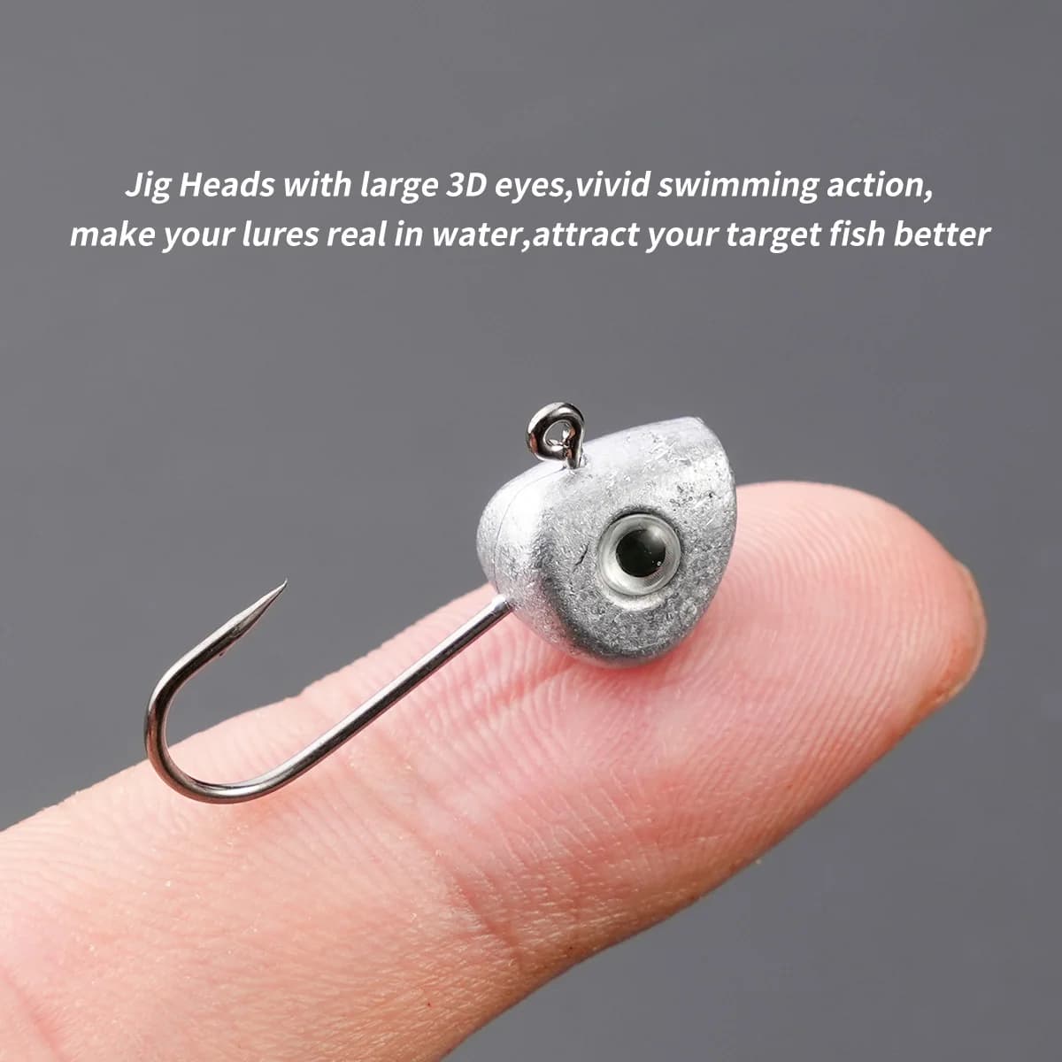 Têtes plombées miniatures 3D yeux - 0.5g à 5g pour perche et crapet - Hameçons pêche leurres souples