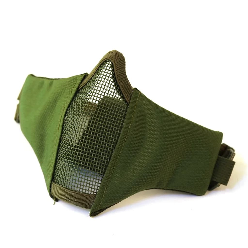 Masque facial tactique pêche réglable - Protection inférieure mesh pêche paintball airsoft chasse