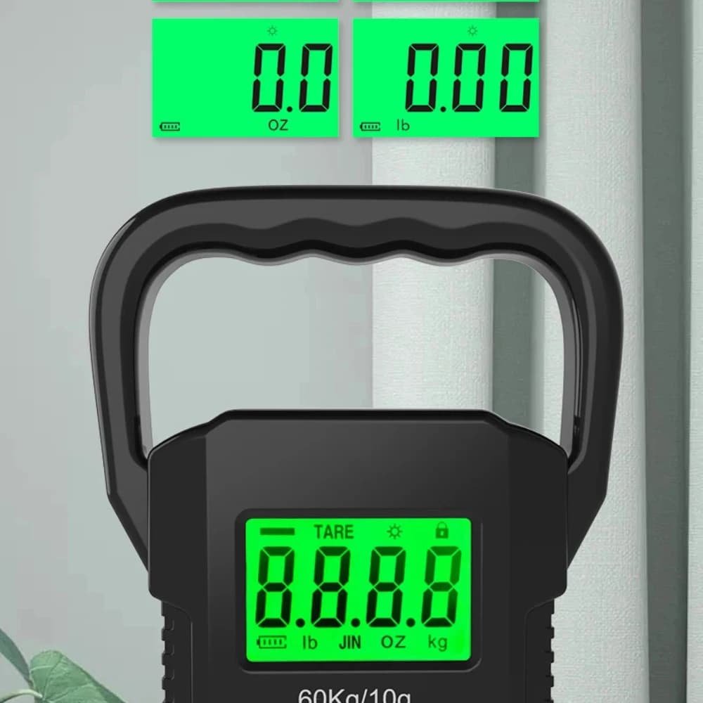 Balance pêche numérique portable 60kg 10g - Pèse-bagages électronique à accrocher avec chargeur USB