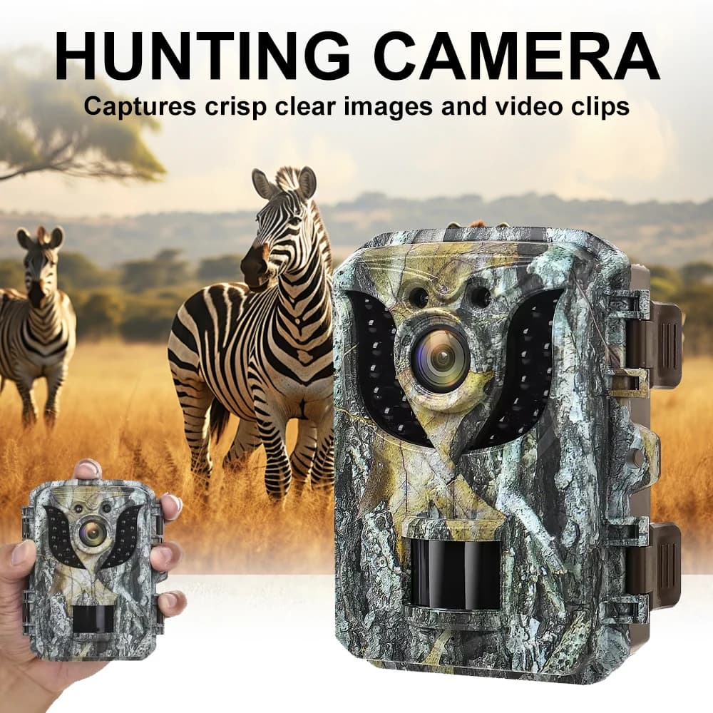 Mini caméra de chasse 16MP 1080P trail vision infrarouge nocturne étanche détection mouvement observation animaux