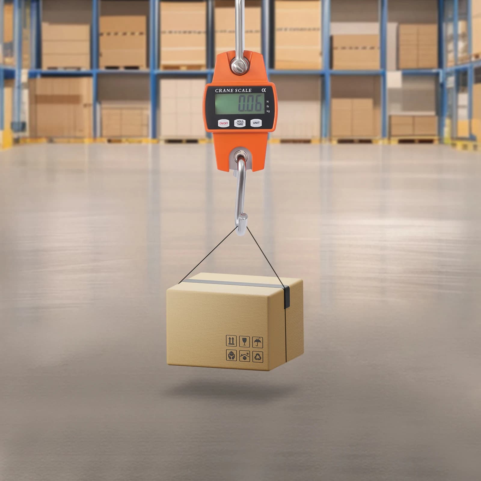 Balance gru électronique 300kg pêche LCD alarme surcharge unités kg/lb/n