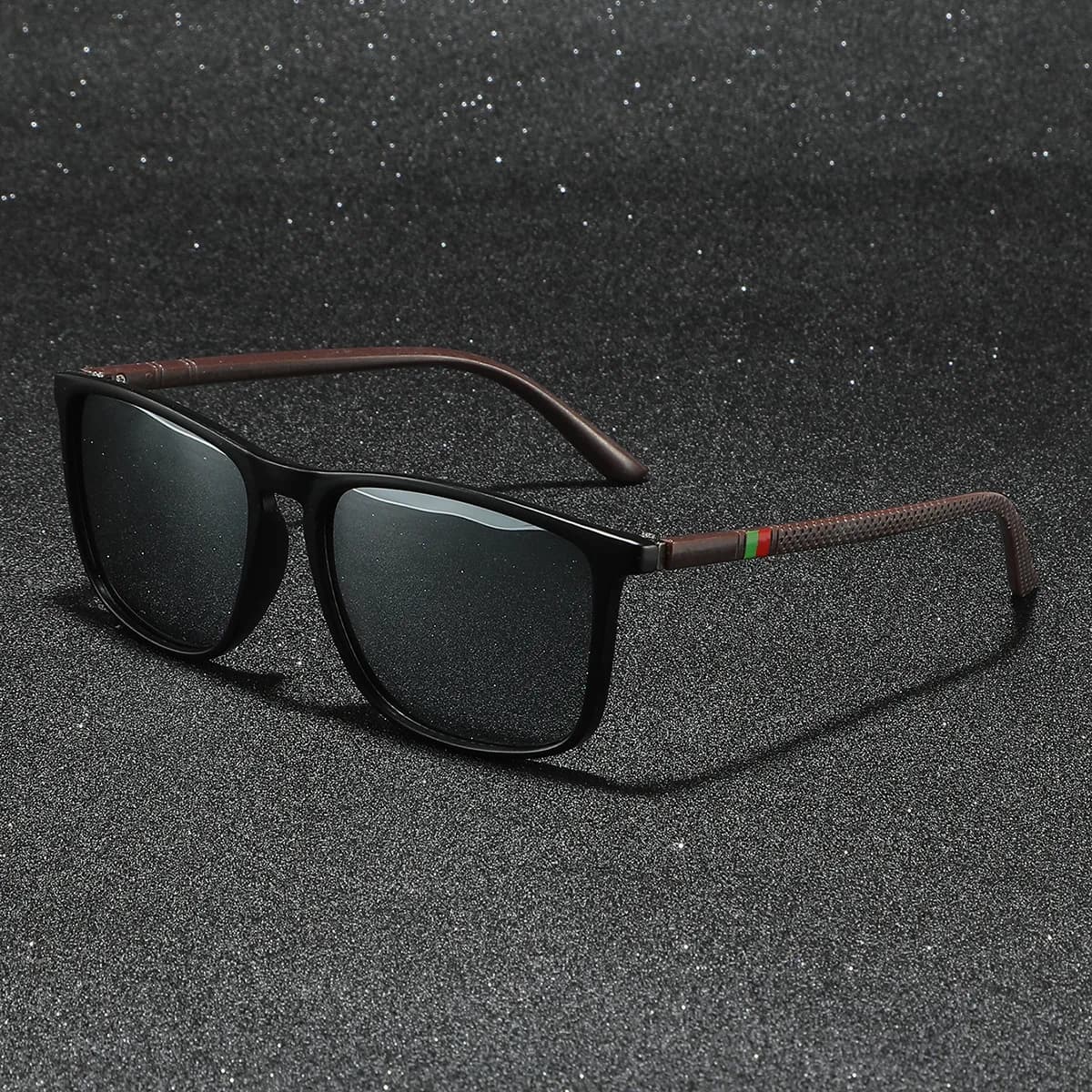 Lunettes carrées polarisées unisexes pêche conduite - Marque designer UV400 fashion homme femme
