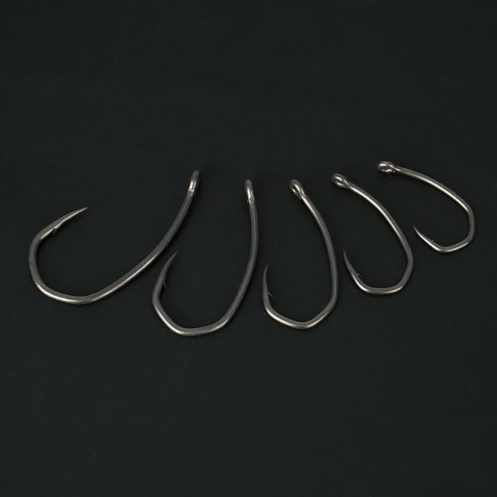 Hameçons Hirisi 8041 50 pièces ardillonnés acier inoxydable haute carbone revêtus PTFE anti-rouille
