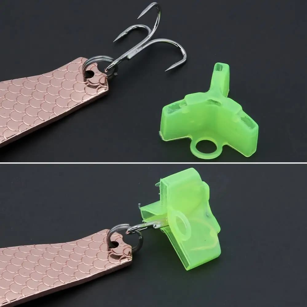 Protecteurs de hameçons triples 50 pièces 1# à 5# - Capuchons de sécurité anti-accrochage pour pêche