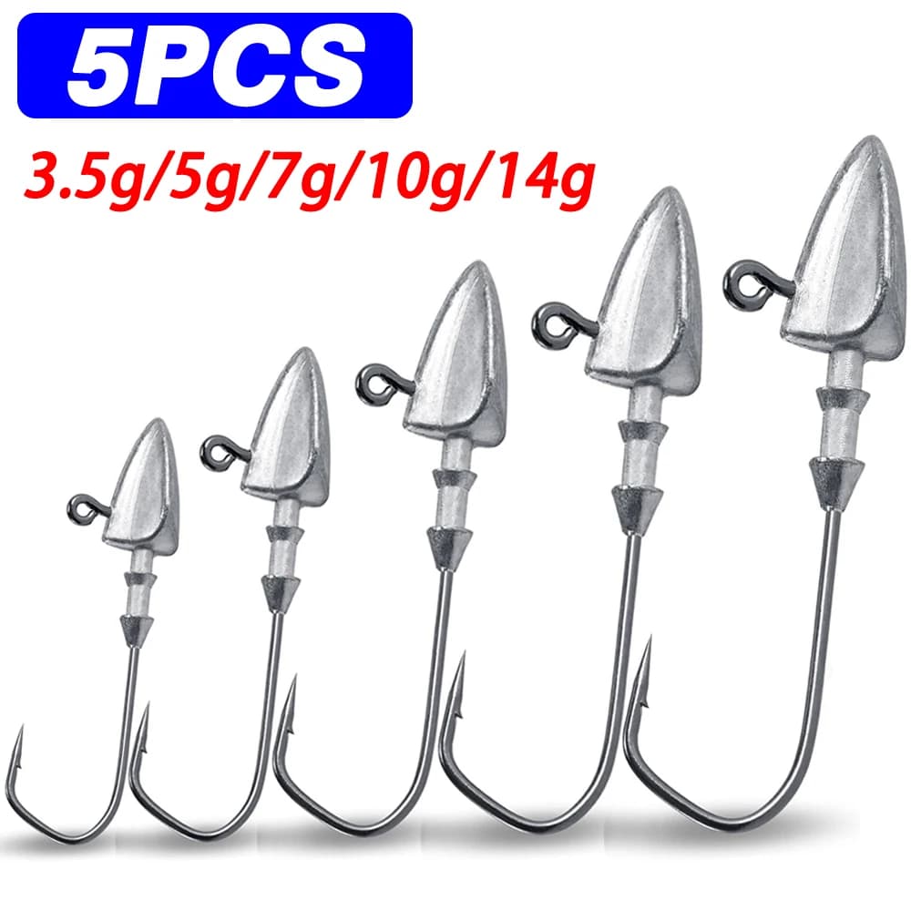 Hameçons triangle head pour Texas rig fishing avec poids de 3.5g à 35g pour pêche aux leurres souples