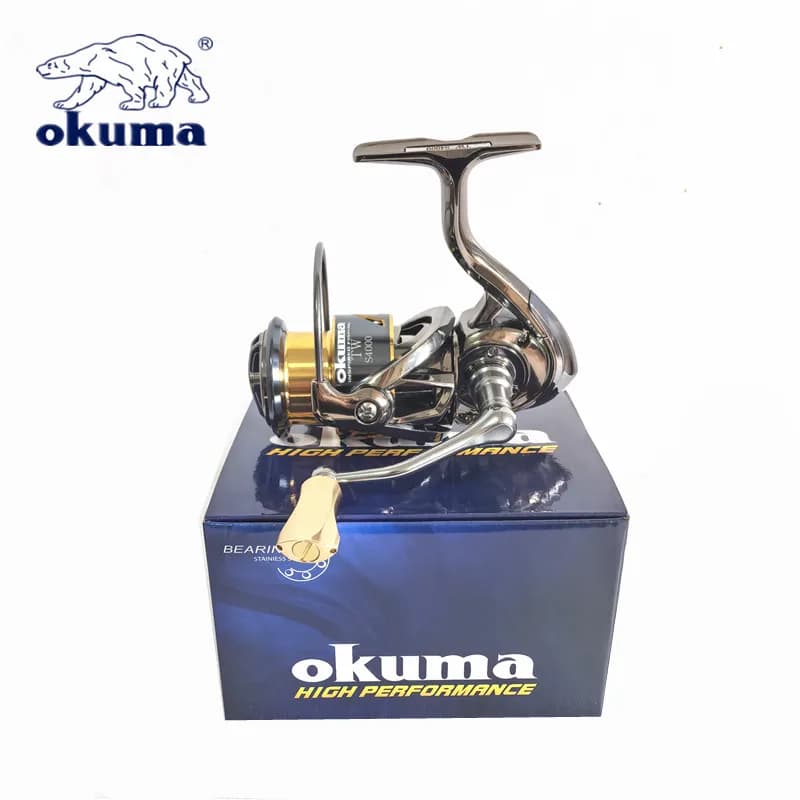 Moulinet de pêche mer Okuma tout métal - 12+1BB, drague max 15kg, anti-corrosion eau salée - Tailles 1000 à 5000