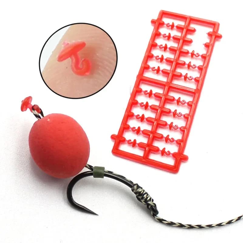 Stoppers cheveu 5 sets pour bouillettes carpe - accessoires montage appât flottant pêche
