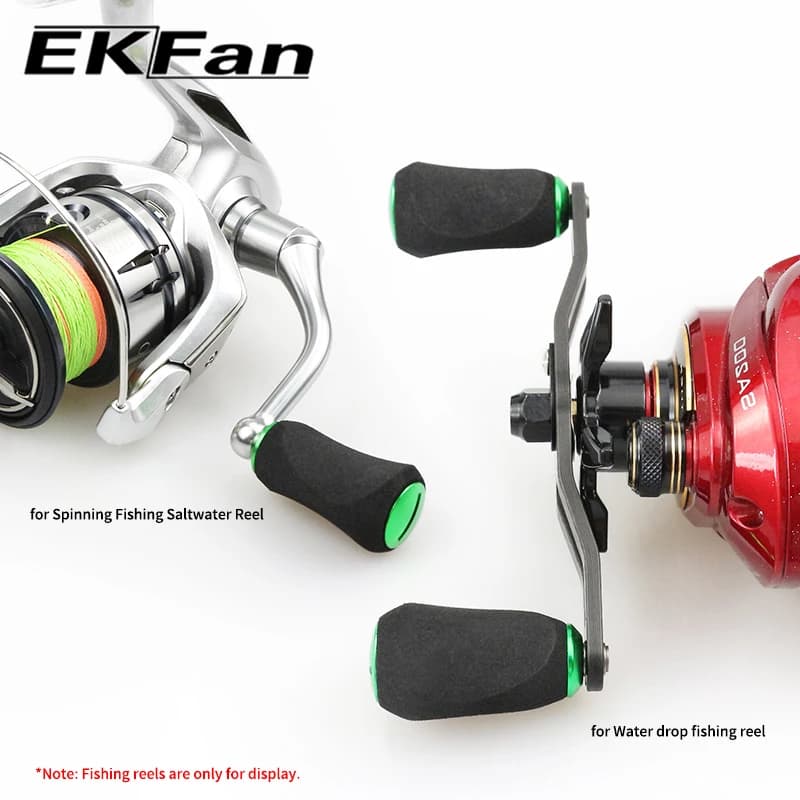 Poignées de manivelle EKFan EVA 7.6G avec roulements 7x4x2.5mm pour moulinet spinning et baitcast 4mm