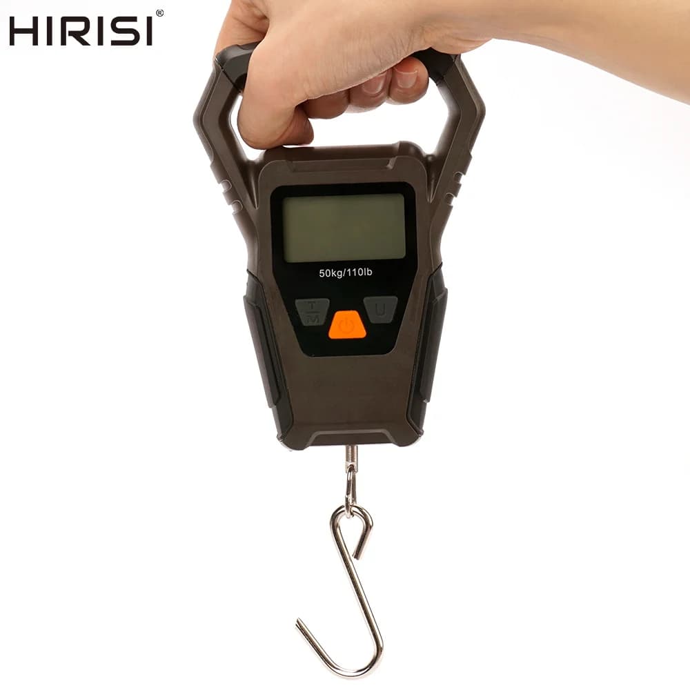 Balance pêche numérique Hirisi 50kg avec règle - Outil anti-dérapant pour pêche à la carpe précise