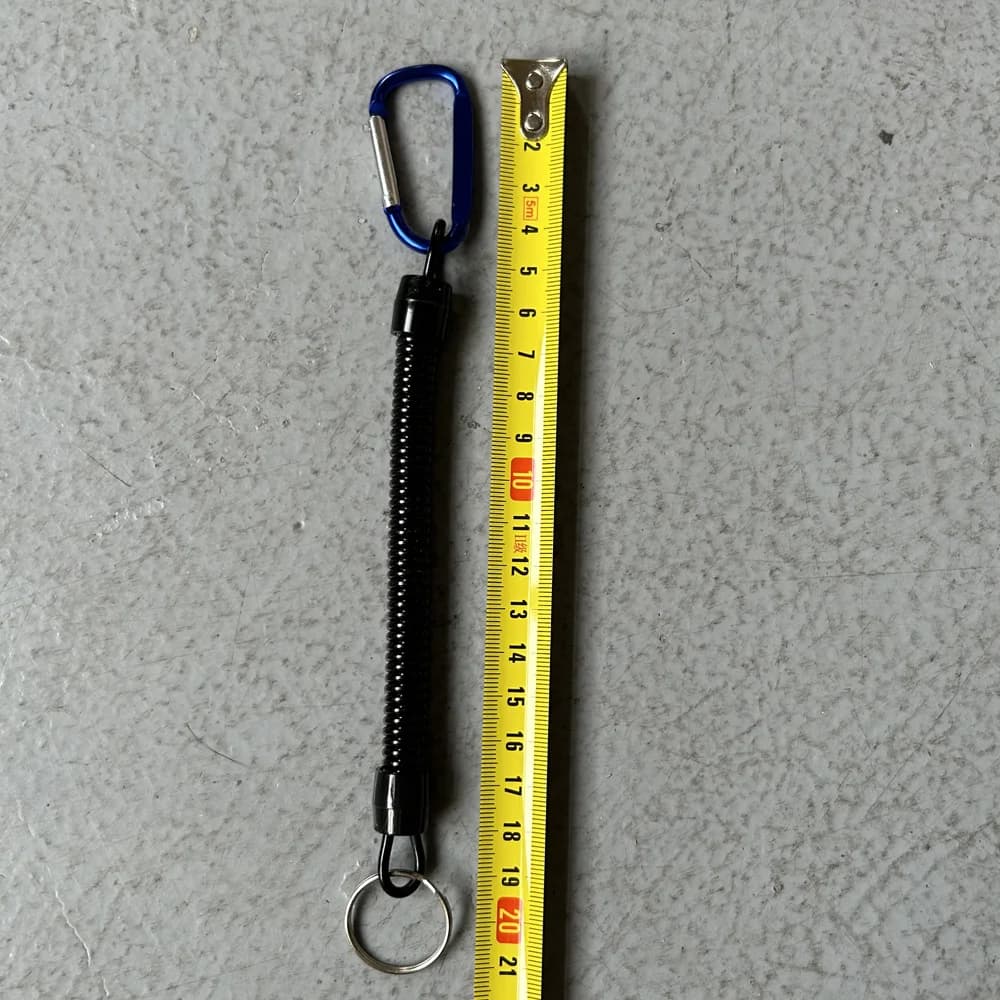 Lanyard de pêche anti-perte élastique et rétractable pour téléphone et clés, idéal camping et randonnée
